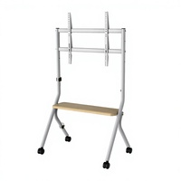 Support TV sur pied avec fixation pour téléviseurs de 32 à 65 pouces 75: Support de télévision intelligent en noyer avec table basse et moteur de levage pour écran mobile