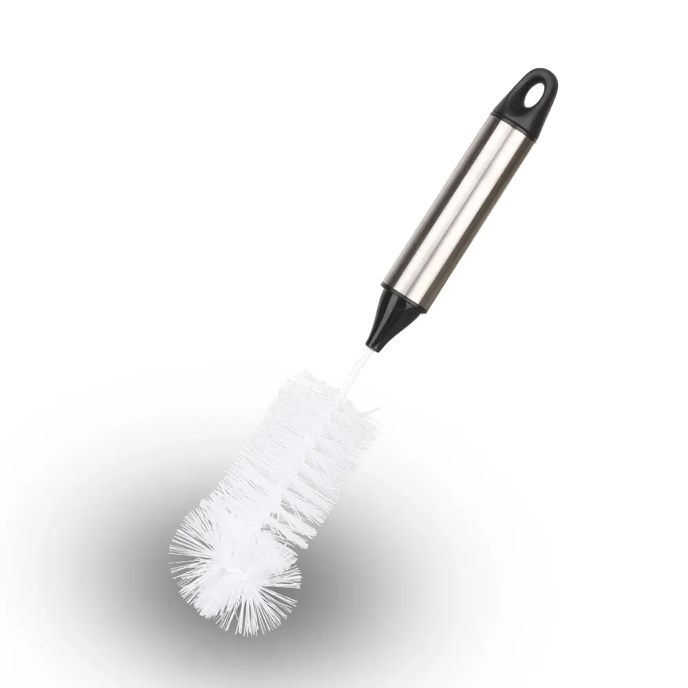 Amazon hot selling bottle brushes baby milk bottle cleaning brush cup water brush with stainless steel handle