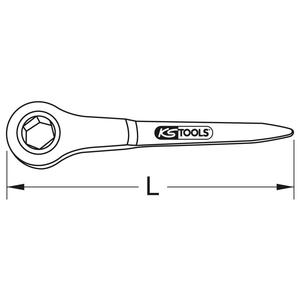 KS เครื่องมือ bronzeplus ก่อสร้างวงล้อ, หกเหลี่ยม, กับ "หนูหาง" จัดการ35มม - Product Image 2