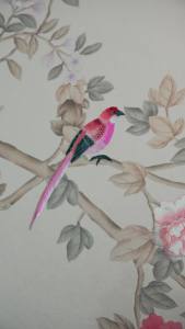 Carta da Parati Murale in Seta con Ricamo Botanico Chinoiserie Personalizzata per Camere da Letto e Sale da Pranzo, Design Paesaggistico Naturale Cinese Personalizzabile - Product Image 2