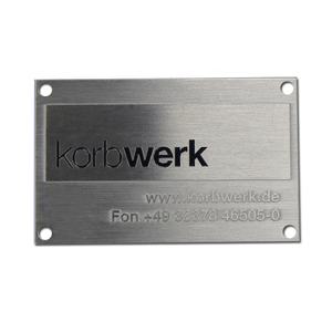 <span class=keywords><strong>Plaque</strong></span> signalétique en métal vierge gravée en acier inoxydable brossé personnalisée pour boîte de panneau électrique - Product Image 6
