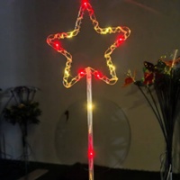 Lampe solaire IP65 étanche pour jardin et allée, motif étoile à cinq branches et sapin de Noël, température de couleur multiple
