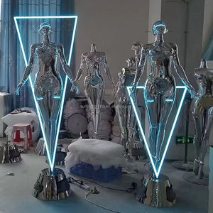 Cyberpunk Hajime <span class=keywords><strong>sorayama</strong></span> 6.67ฟุตประติมากรรมแสงเซ็กซี่หุ่นยนต์ RGB ไฟพื้นเครื่องประดับประติมากรรมสำหรับตกแต่งวิลล่าคลับ2025 - Product Image 3
