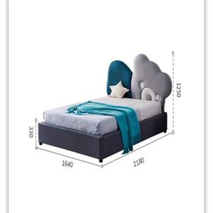 Cama de Día Tapizada en Madera, Estilo Americano Moderno, Diseño Creativo Minimalista Nórdico, Cama Individual Unisex para Dormitorio Infantil - Product Image 6
