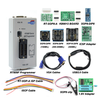 Programmer RT809F +11 Adaptor+Klip IC SOP8+CD+Adaptor 1.8V / SOP8 VGA LCD ISP Programmer Adaptor Universal Programmer