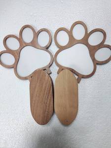 Gỗ hiện đại Paw in Dog memorial khung ảnh-Handmade thân thiện với môi Tùy chỉnh hình ảnh khung pawprint thiết kế cho vật nuôi mất cảm thông - Product Image 2
