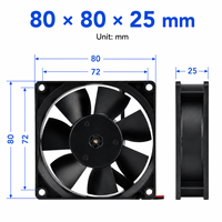 Ventilateur industriel MELCO DC24V 0.21A 8025 80X80X25MM 8CM à grande vitesse pour système servo et variateur de fréquence MMF-08G24TS-CN2