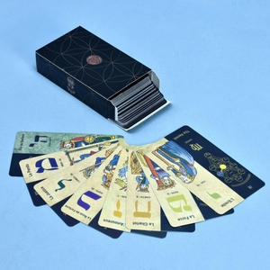 JG热销风格工厂印刷塔罗牌标志扑克牌边缘带指南 - Product Image 3