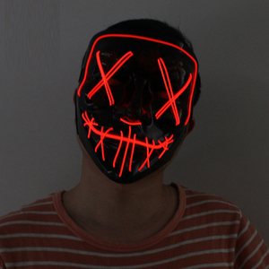 Máscara Led Horror <span class=keywords><strong>cara</strong></span> de fantasma luminosa máscara de Halloween fiesta - Product Image 5