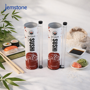 Boîte cylindrique en carton alimentaire recyclable pour la vente en gros des fabricants, pour les plats à emporter, tube en papier pour l'emballage des sushis - Product Image 2