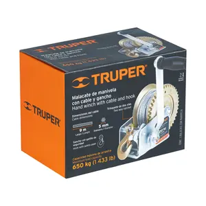 Treuil à manivelle MASTER 6 650 kg avec câble, TRUPER - Product Image 2