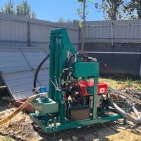 Tête de forage rotative 150m pour puits d'eau avec pompe à boue, mini-machine de forage autonome pour puits d'eau