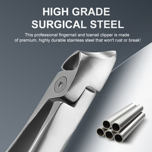 Kit de Cortaúñas de Alta Calidad en Plata, Resistente, con Cuchilla Diagonal Ultra Ancha y Borde Inclinado para <span class=keywords><strong>Uñas</strong></span> Encarnadas y Gruesas - Product Image 2