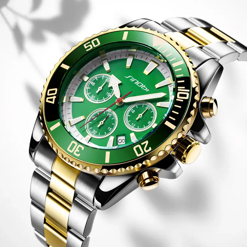 Montres à quartz étanches pour hommes redéfinies de précision montres de chronométrage élégantes hommes de luxe en acier inoxydable