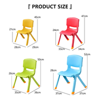 Ensemble de meubles scolaires modernes pour enfants, chaise en plastique colorée pour enfants
