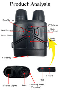 HD săn bắn ống nhòm kính thiên văn hồng ngoại tầm nhìn ban đêm 36MP 200m Khoảng cách quan sát được xây dựng trong pin 5x Zoom quang học 3.0 "màn hình - Product Image 5