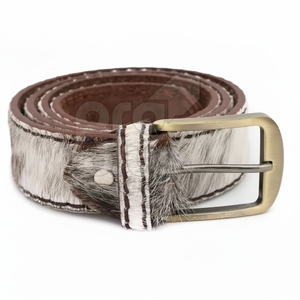 Ceinture en cuir de vachette vintage, décontractée, faite à la main, écologique, durable, boucle en acier, accessoire pour homme - Product Image 1