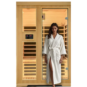 Sauna a Infrarossi Elettrica Portatile KLAFIN in Legno di Hemlock per Più Persone, Moderna Cabina Spa per Appartamenti - Product Image 2