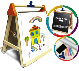 Bview Giá Vẽ Bảng Đen Để Bàn Hai Mặt Nghệ Thuật Giá Vẽ Để Bàn Bằng Gỗ Cho Trẻ Em - Product Image 2