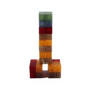 Ensemble de 72 blocs de construction magnétiques STEM, tuiles de construction transparentes en forme de cube, jouet éducatif avec boîte de rangement