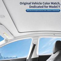 Weilin Yige Tesla Model Y Pare-soleil pour toit ouvrant électrique en tissu maillé, isolation thermique, anti-éblouissement, épais, opaque, personnalisable