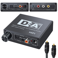 Convertidor analógico digital, amplificador de auriculares, decodificador, Toslink, soporte Coaxial, chaqueta de PVC, HDMI, PC, portátil, DVD, altavoz de 1080p
