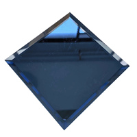 Vente en gros de miroirs décoratifs en verre fumé biseauté faits à la main, style Art Déco, 5 mm, imperméables, pour cuisine, salle de bain, mur d'accentuation