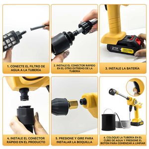 Электрическая стиральная машина R9 21 В, автоматическая мощная водяная машина высокого давления - Product Image 3