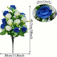 Bouquet de roses artificielles en soie pour cimetière, fleurs pour Noël, Thanksgiving, Jour du Souvenir, décorations, technique de moulage par injection