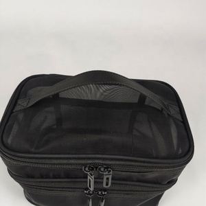 Bolsa de cosméticos de malla de dos capas al por mayor, estuche organizador de cepillos, Juego de Bolsa de malla, artículos de tocador de viaje personalizados con logotipo - Product Image 6