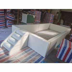 Piscine à balles blanche pour enfants avec toboggan et escalier, grande structure de jeu extérieure de 1,5 m, 1,8 m, 2,1 m, 2,4 m, 3 m, 4 m pour la <span class=keywords><strong>location</strong></span> - Product Image 5