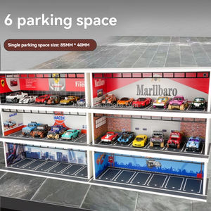 Neues Produkt 1:64 Scale Diecast Toy Casting Alloy Modell auto Vitrine Simulation Parkplatz Auto Garage Pvc Dust Box für Jungen - Product Image 6