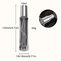 Atomiseur de parfum rechargeable en verre transparent, vente directe usine, mini flacon pulvérisateur rectangulaire, flacon de parfum en verre, flacon de désinfectant pour les mains