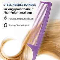 Peigne à queue pointue en métal Wanmei Candy Color pour salon de coiffure, accessoires de barbier, outils de coiffage, soins de beauté