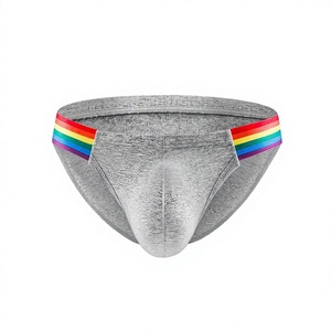 Rainbow Pattern Men's Underwear Casual Briefs Shorts Breathable Comfy Stretchy <b>Boxer</b> Briefs Underwear Knitted Made in Bangladesh - Product Image 4