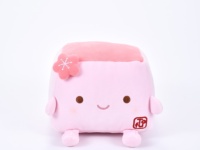 Peluche carrée rose en forme de tofu, personnalisée, super douce, en coton PP, 8 pouces, jouet en peluche, anti-stress, cadeau de Noël, machine à griffes