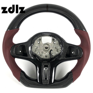 Volante de Fibra de Carbono y Cuero Perforado Personalizado para <span class=keywords><strong>BMW</strong></span> M3 M4 M5 340i 440i G20 G30 G05 G80 G87 2019 2020 2021 <span class=keywords><strong>2022</strong></span> - Product Image 1