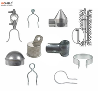 Accessoires pour clôtures à mailles, embouts de poteaux en acier galvanisé, bandes de tension, embouts de rail, fournisseur de quincaillerie pour portails