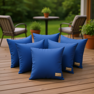 Juego de Cojines para Exteriores de Tela Oxford Azul, 26 x 26 Pulgadas, Resistentes al Agua, Extraíbles y Lavables, Cojines Cuadrados - Product Image 2