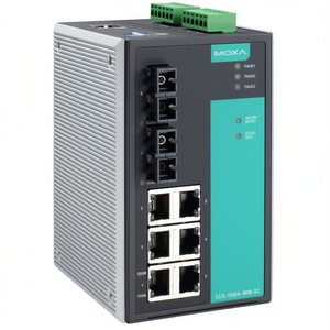 Moxa EDS-508A-SS-SC Switch Industrial de Riel DIN de 8 Puertos y 1000Mbps con Protocolo IEEE 802.3 y Alimentación de 24V - Product Image 2