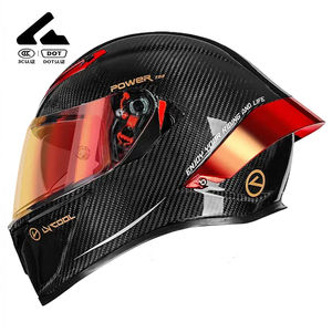 新款碳纤维全脸摩托车头盔<span class=keywords><strong>M</strong></span>/L/XL/2XL双护目镜快速释放点认可四季街头碰撞摩托车 - Product Image 6