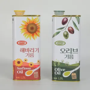 Nuove lattine di olio d'oliva latta vuota latta di olio d'oliva personalizzabile barattolo di latta per olio alimentare