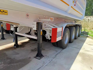 Prix d'usine d'occasion 3 4 essieux 60 tonnes 45cbm U forme arrière de l'exploitation minière camion à benne basculante semi-remorque remorque à benne hydraulique - Product Image 4