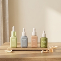 Flacons de sérum en verre durables avec couvercle en aluminium, emballage cosmétique pour un stockage à long terme, flacons de sérum en verre vides avec compte-gouttes