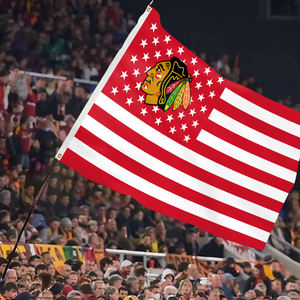 नई उत्पाद शिकागो ब्लैकहॉक्स Taem पार्टी उत्सव इनडोर, आउटडोर सजावट के लिए झंडा - Product Image 4