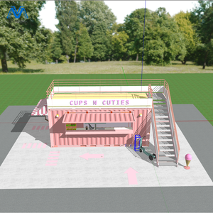 Contenedor Prefabricado de Acero de 20 pies con Paneles Sándwich, Cafetería, Bar, Terraza, Cocina Móvil, Diseño Contemporáneo, Quiosco de Comida para Centro Comercial - Product Image 4