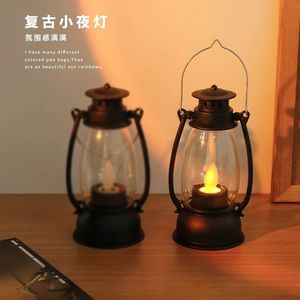 Mini Lámpara Retro de Noche con Pantalla de Plástico, Interruptor de Botón de 3W, Batería Interna, Iluminación Ambiental, Decoración de Escritorio, Accesorio para Fotos - Product Image 4