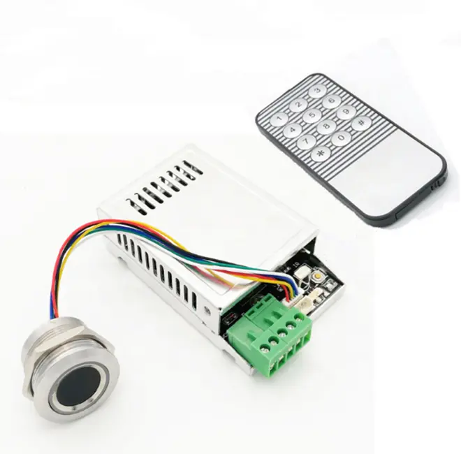 K216+R503 Fingerprint Control Board Relay Time 0.5s-20s With Remote Controller and Ring Indicator Light Fingerprint Module