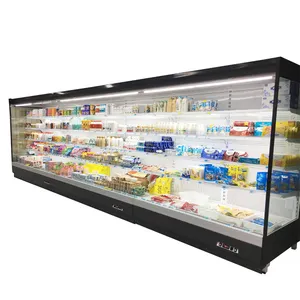 Supermarket multideck open cold drink fridge chiller display commercial beverage refrigerator beer fridge