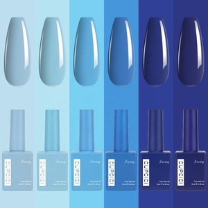 Collection BIN BIN Blue Breeze, 6 pièces, 12 ml, ensemble de vernis gel UV non toxique, vernis mat, même couleur, même flacon, kit de trempage, nail art - Product Image 3